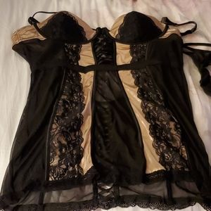 NWOT Satin & Lace Negligee